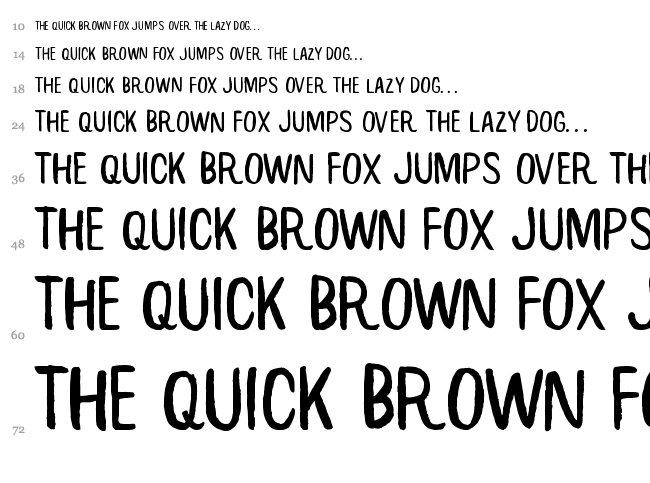 Root Beer font waterfall